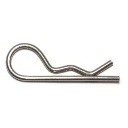 MIDWEST FASTENER 1/8" x 2-9/16" 18-8 Stainless Steel Hitch Pin Clips 6PK 74968